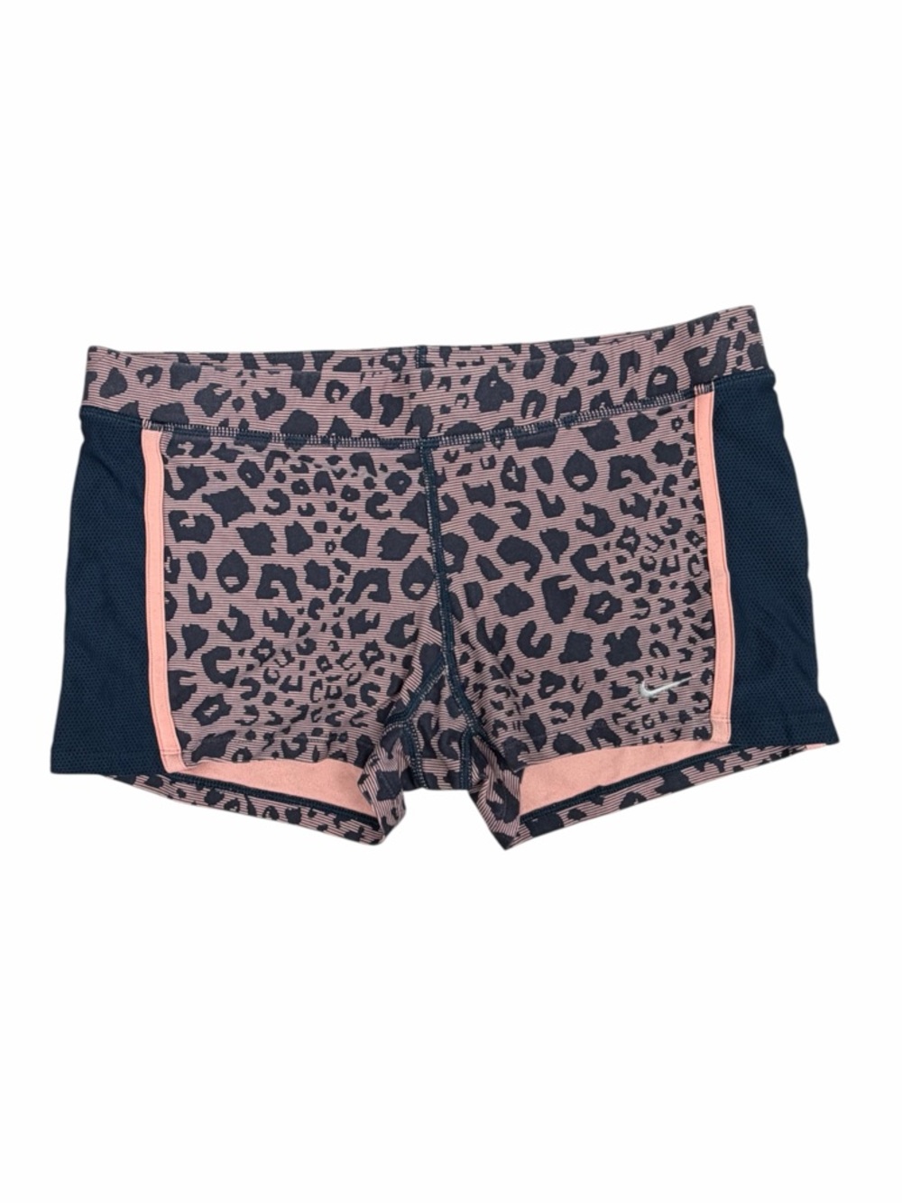 Nike Dri Fit Leopard Print Performance Shorts - Pink/Black